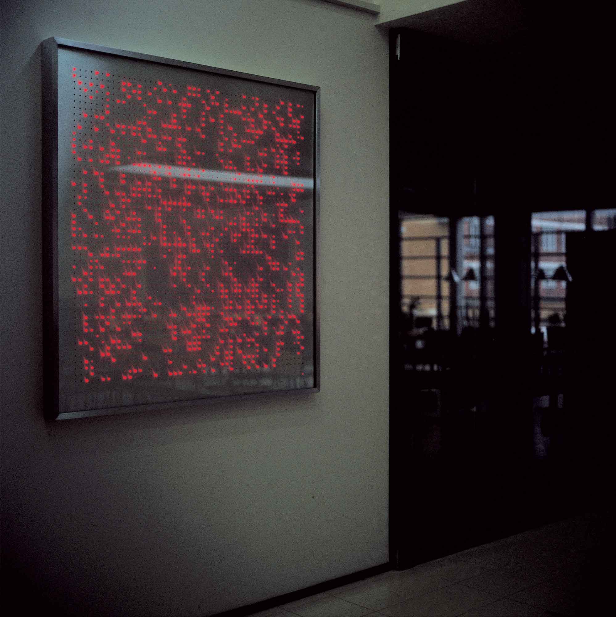 LED Installation: artwork hanging in exhibiton space