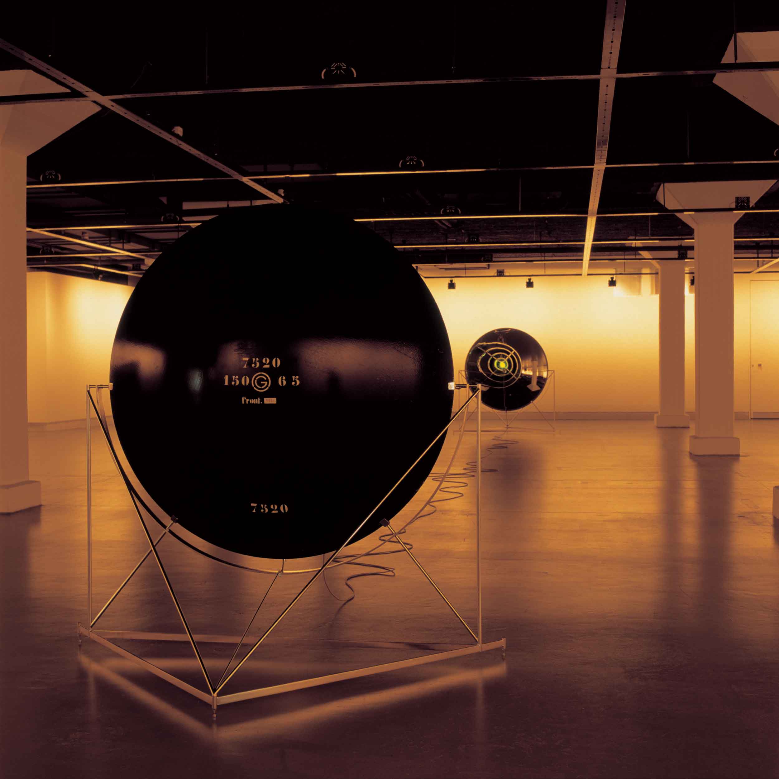 Ultrasound Installation: view from one mirror to the other