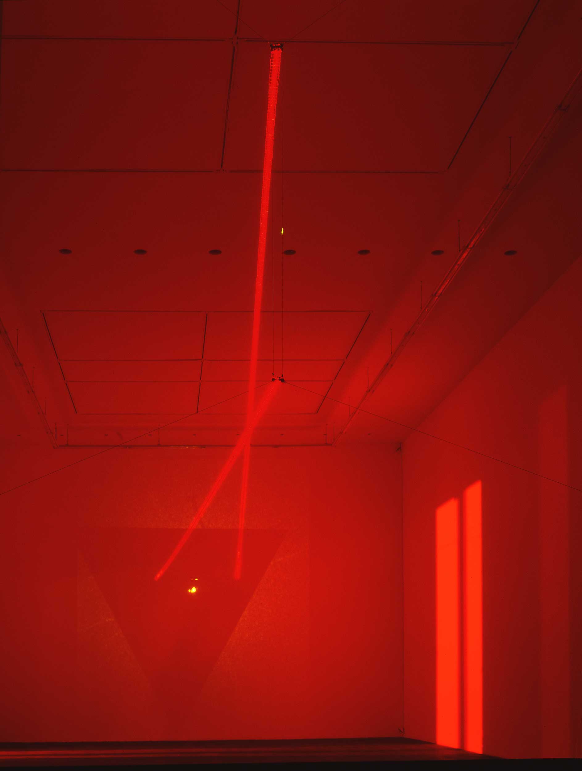 Rouge Phosphen: artwork in exhibition space