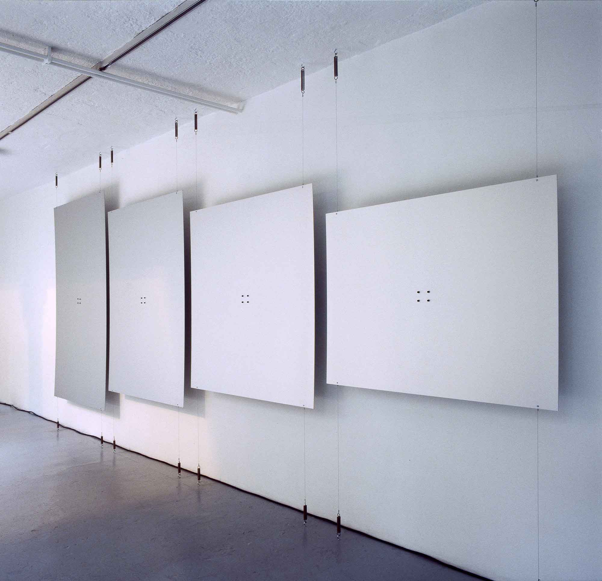 Amazing Resonating Device: perspective total of artwork on wall