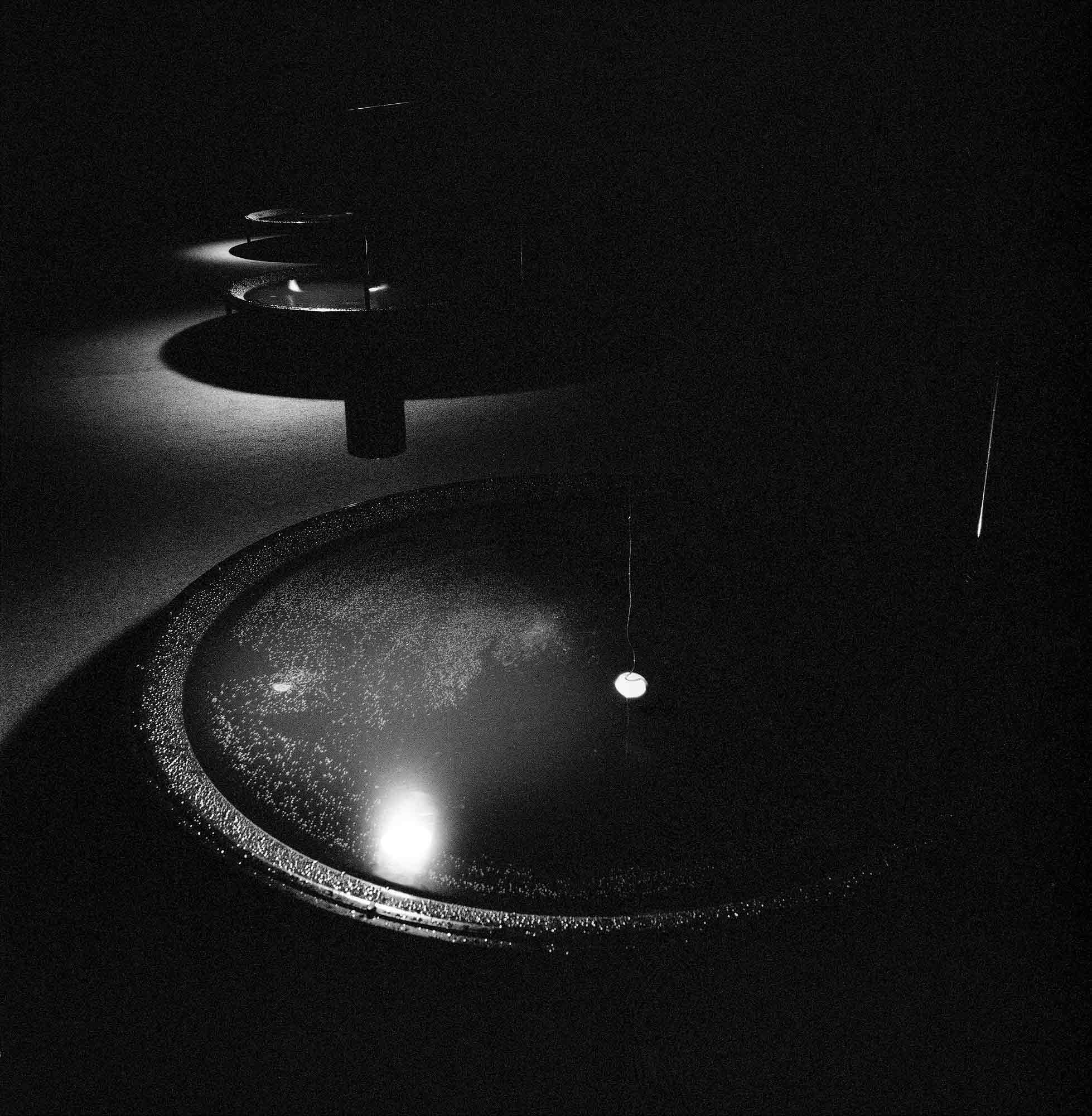 Untitled Still Waters: black and white close-up of basins