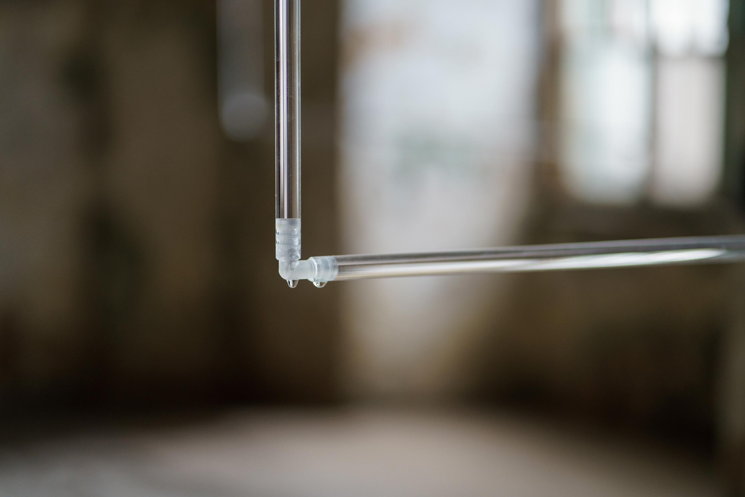 Imminence: close-up of corner of glass tubes