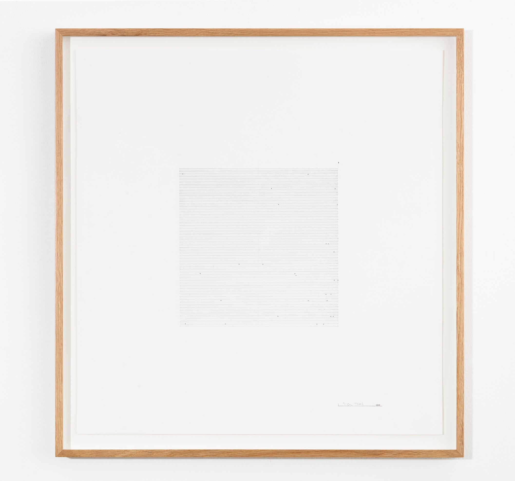 100 Years 2 in wooden frame hung on white wall