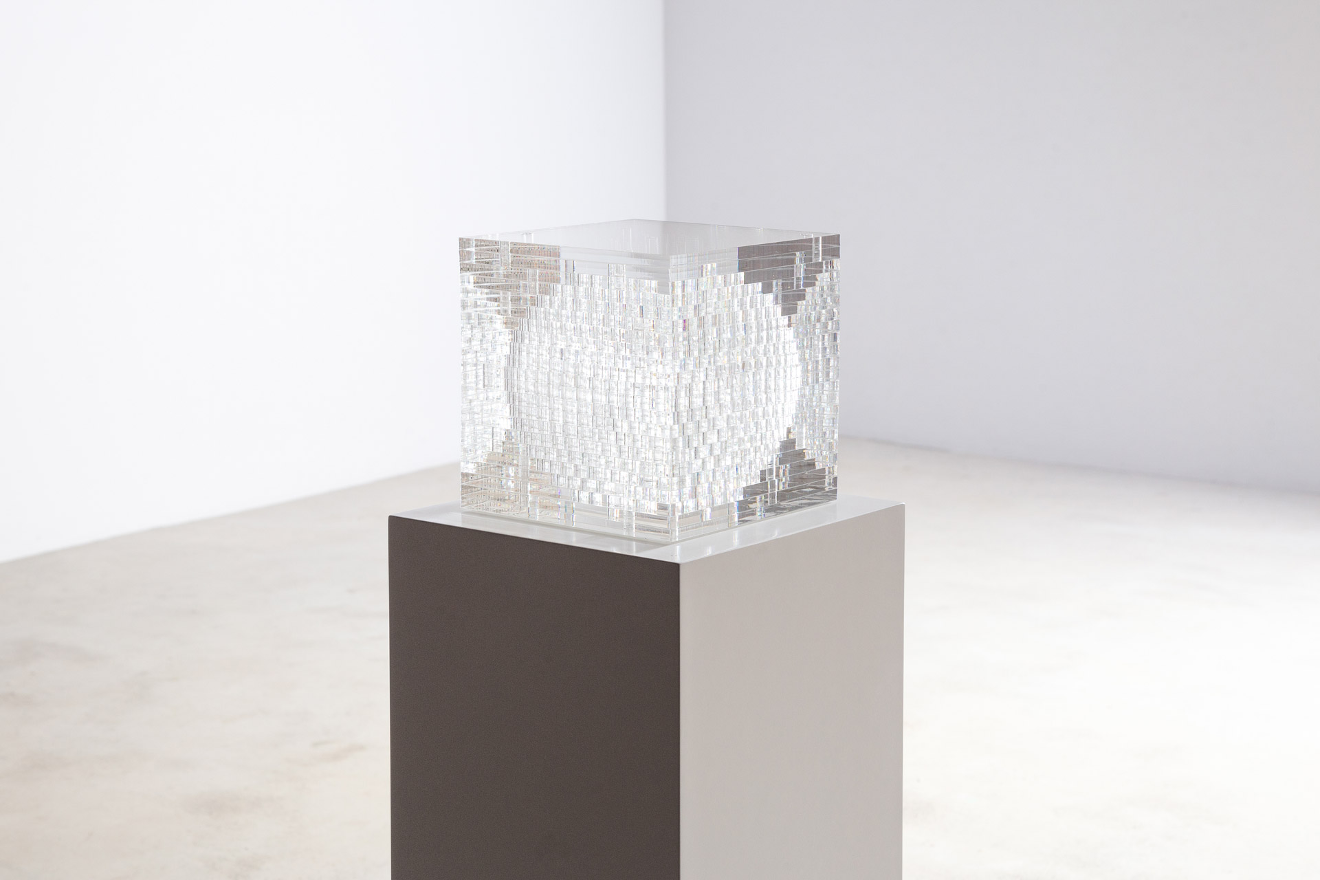 Sphere Tomography; artwork placed on pedestal